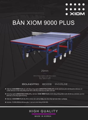 Bàn bóng bàn Xiom 9000 Plus 1