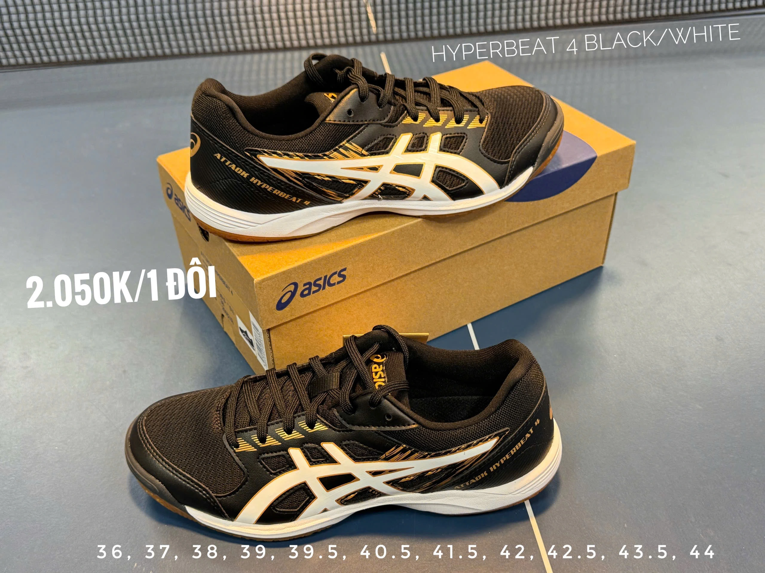 giay asics attack hyperbeat 4 black white 5 giay asics attack hyperbeat 4 black white 5